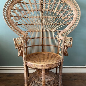 Full Sized Rattan Boho Peacock Chair