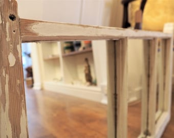 Hand made window frame mirror