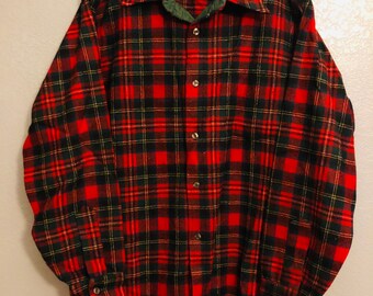 Vintage Plaid Pendleton Button-up