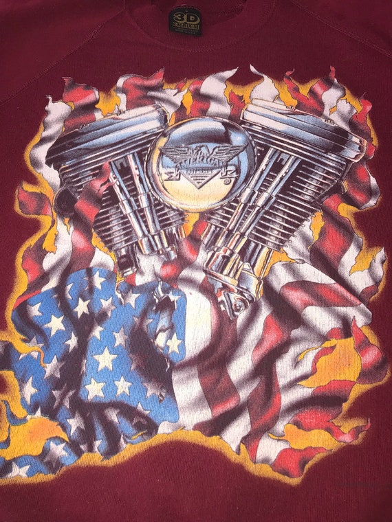 Vtg 3D Emblem Harley Davidson Sweatshirt - image 5