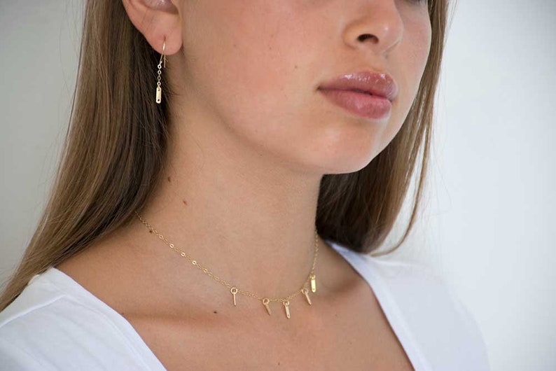 Set Andrea~Goldfilled jewelry Set Gold Necklaces With Earrings Layering Goldfilled Necklases Layering Set. Set Necklaces And Earrings