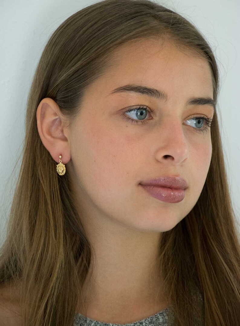 Gold Dangle Earrings Gold Earrings Lion Earrings Lion Earrings,2E. Dangle Earrings Lion