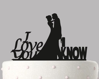 Star wars I Love you I know Wedding cake topper acrylic, wedding cake decoration topper choice of colours available 212