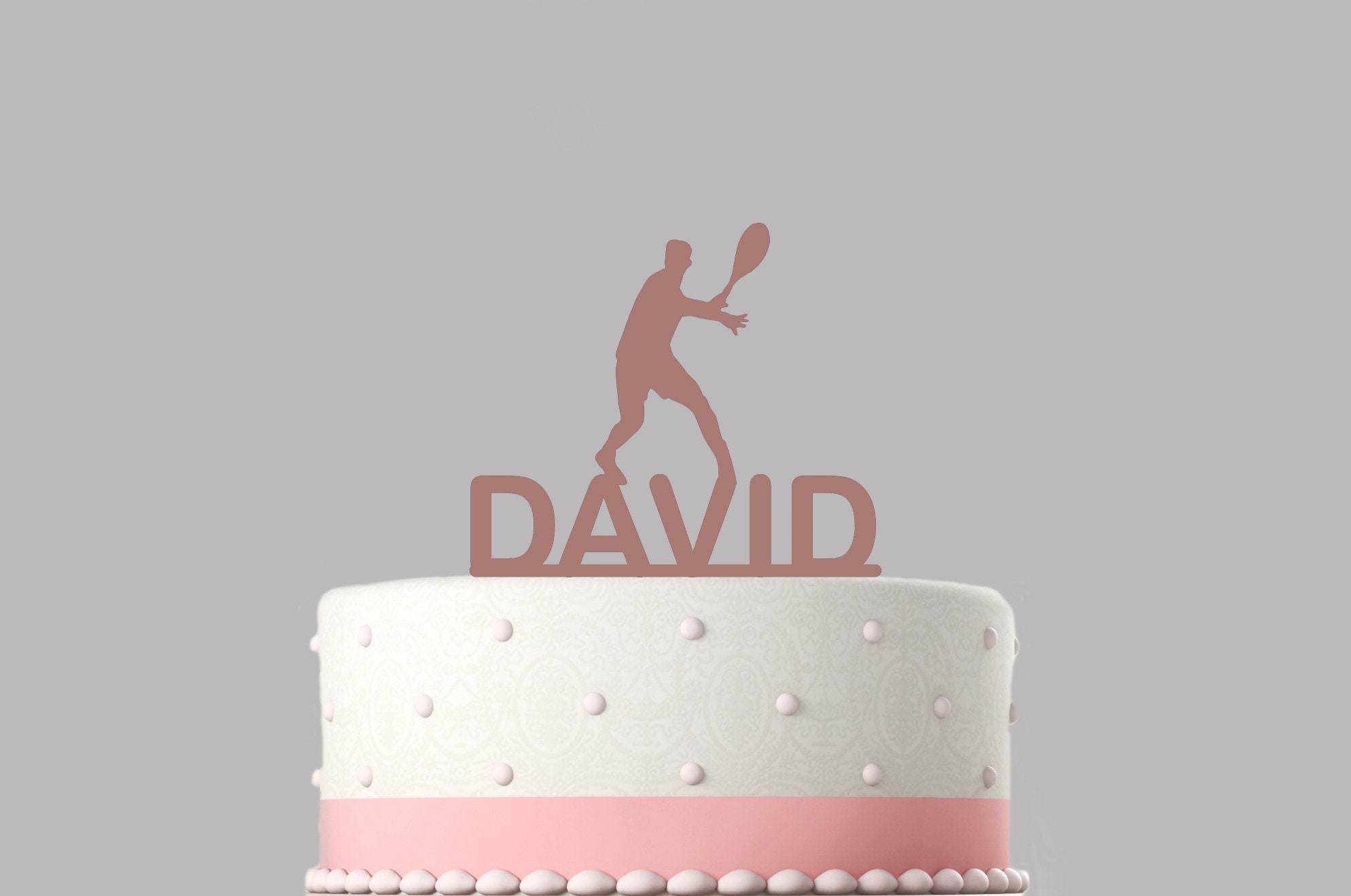 Birthday Cake Topper Tennis Player Ping Pong Personalised Etsy UK