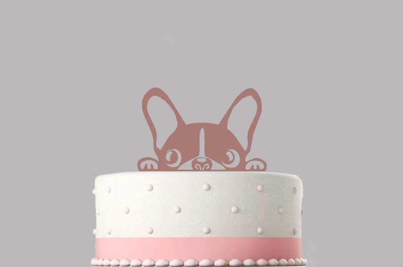 709 Birthday cake topper French Bulldog acrylic cake topper keepsake Various colours and sizes Not card-stock High quality item