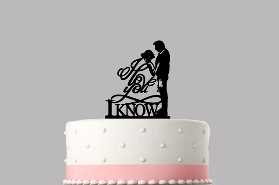 Star Wars I Love You I Know Wedding Acrylic Cake Topper