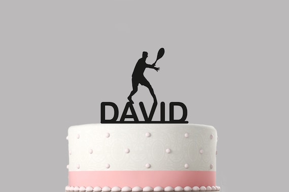 Birthday Cake Topper Tennis Player Ping Pong Personalised Etsy