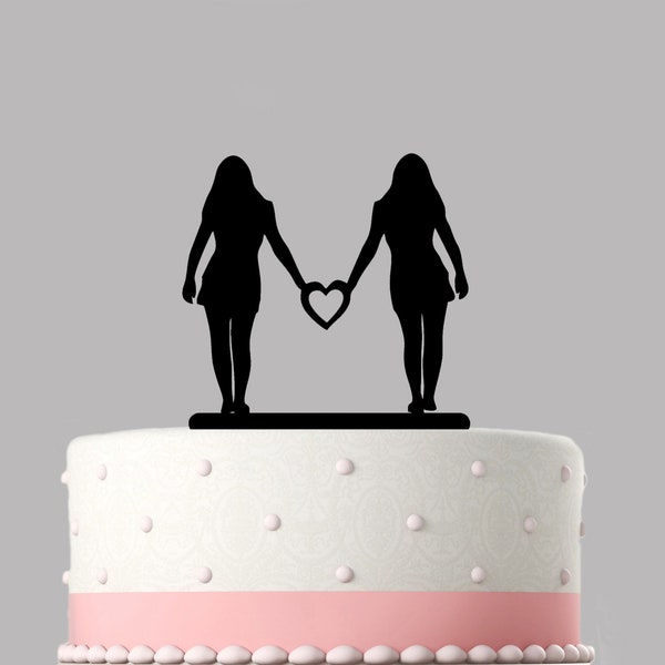 Brides Lesbian Gay Same Sex LGBTQ wedding acrylic cake topper, Various colours & sizes. High quality item, keepsake.Not card-stock.871