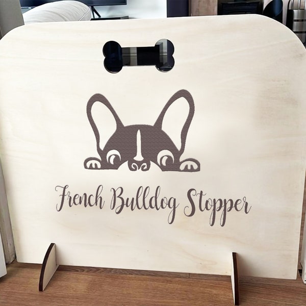 French Bulldog, Frenchie  Dog Stopper - Personalised  Stair Gate, Pet stair gate ,Puppy gate, pug gate  over 60 breeds available!  gate