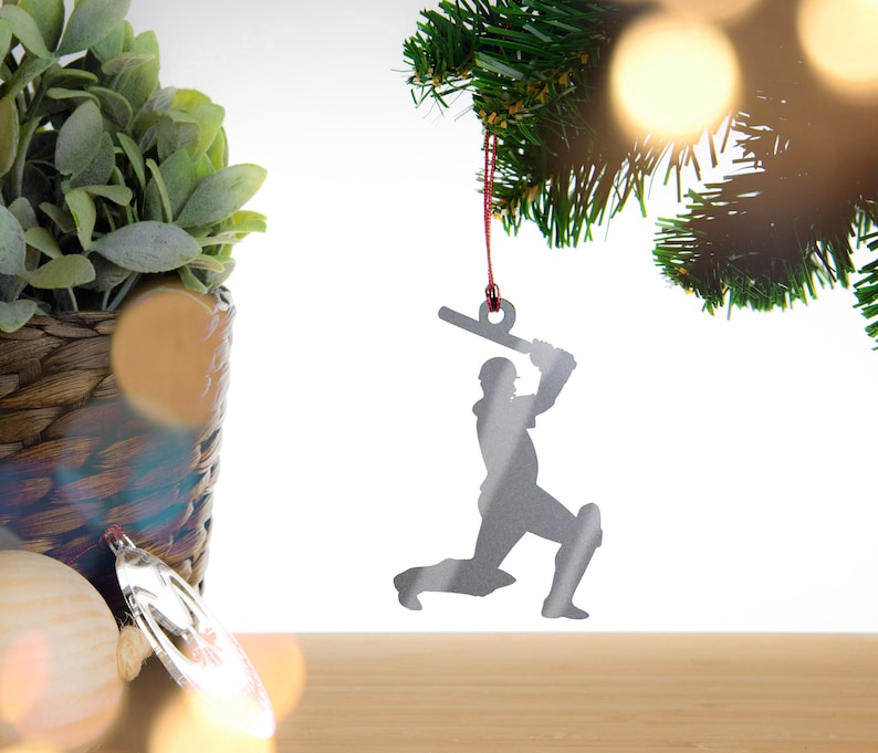 Cricket Player Tree Decoration Christmas Bauble. Ornament Etsy