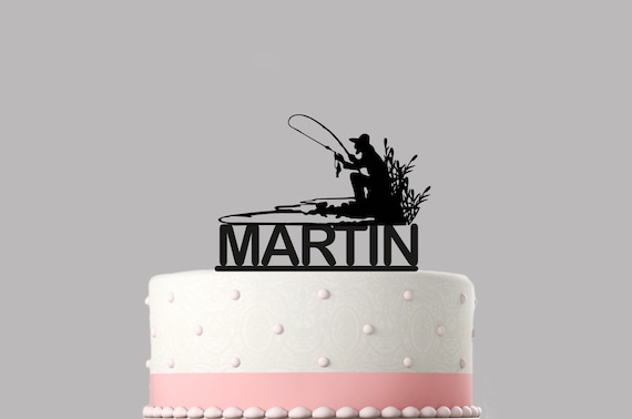 Fishing Personalised Cake Topper Acrylic Name Happy Birthday Etsy Fishing Personalised Cake Topper Acrylic Name Happy Birthday Etsy
