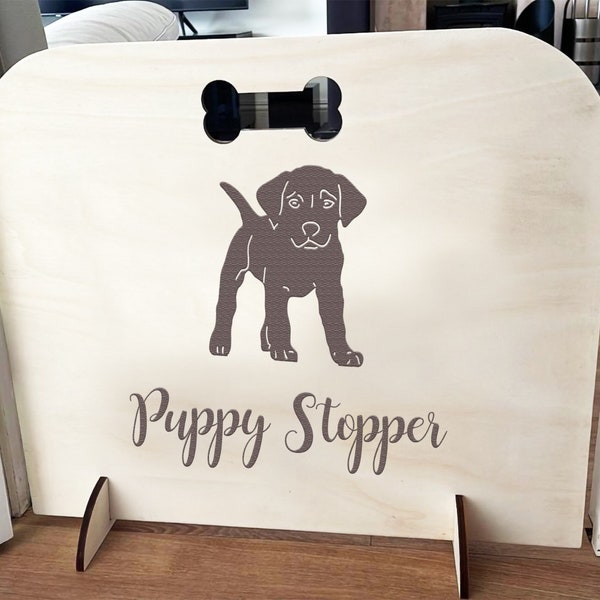 Puppy Stopper, Dog Stopper, Pet Gate - Personalised or  Customisable   Stair Gate,Can be personalised up to 6 words Pet stair gate