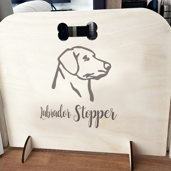 Dog Guard, Dog Stopper - Personalised or  Customisable  Stair Gate, Pet stair gate ,Puppy gate, labrador, poodle, over 60 breeds available!