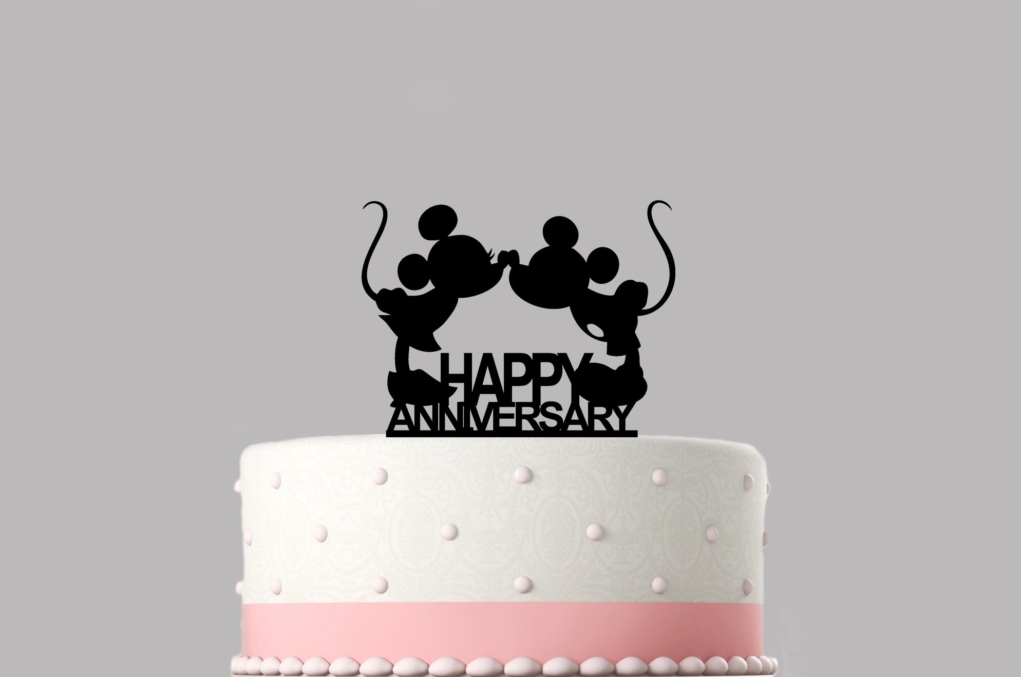 Mickey Mouse Minnie Mouse Happy Anniversary Acrylic Wedding Etsy France