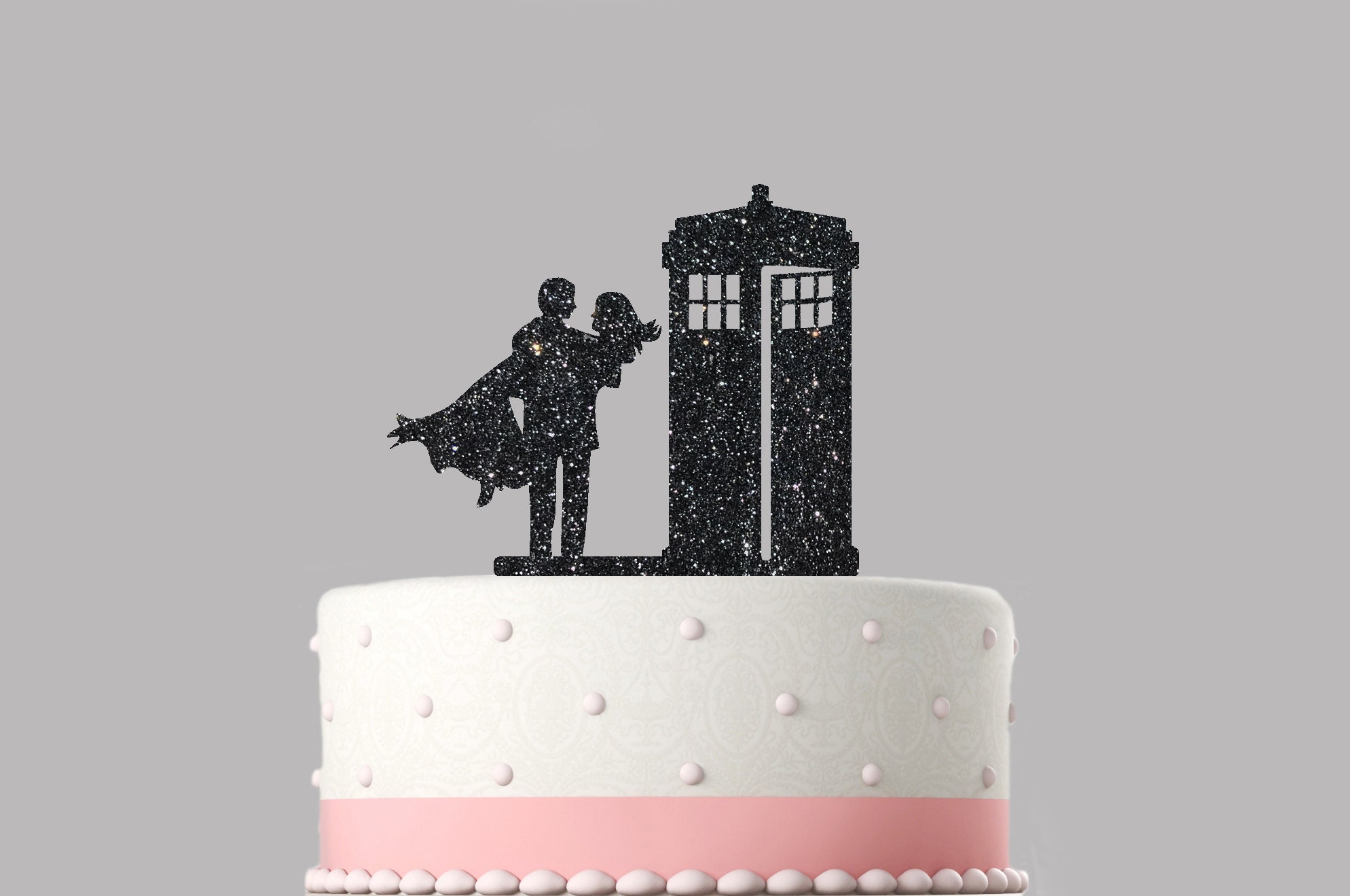 Doctor Who Wedding Cake Topper 130mmglitter Cake Decoration | Etsy UK