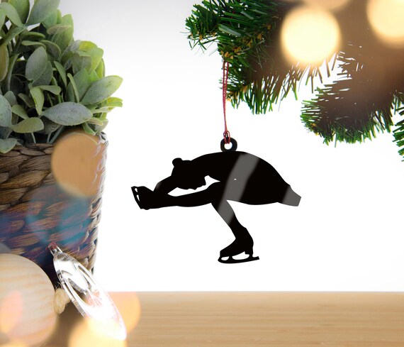 Ice Skater Tree Decoration Christmas Bauble Ornament Xmas Etsy