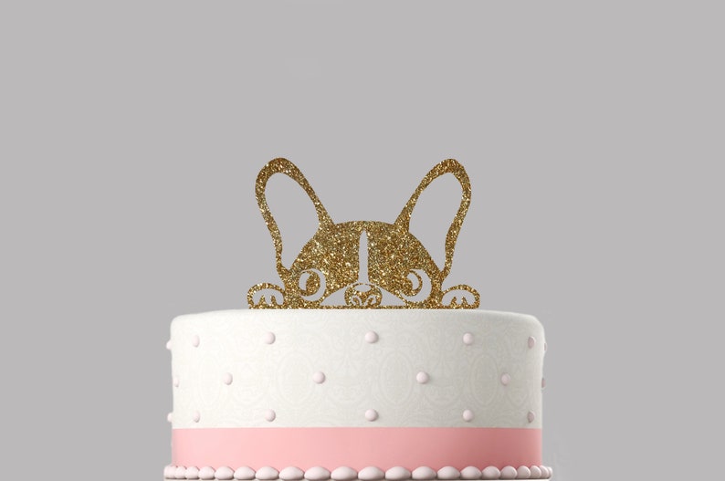 709 Birthday cake topper French Bulldog acrylic cake topper keepsake Various colours and sizes Not card-stock High quality item