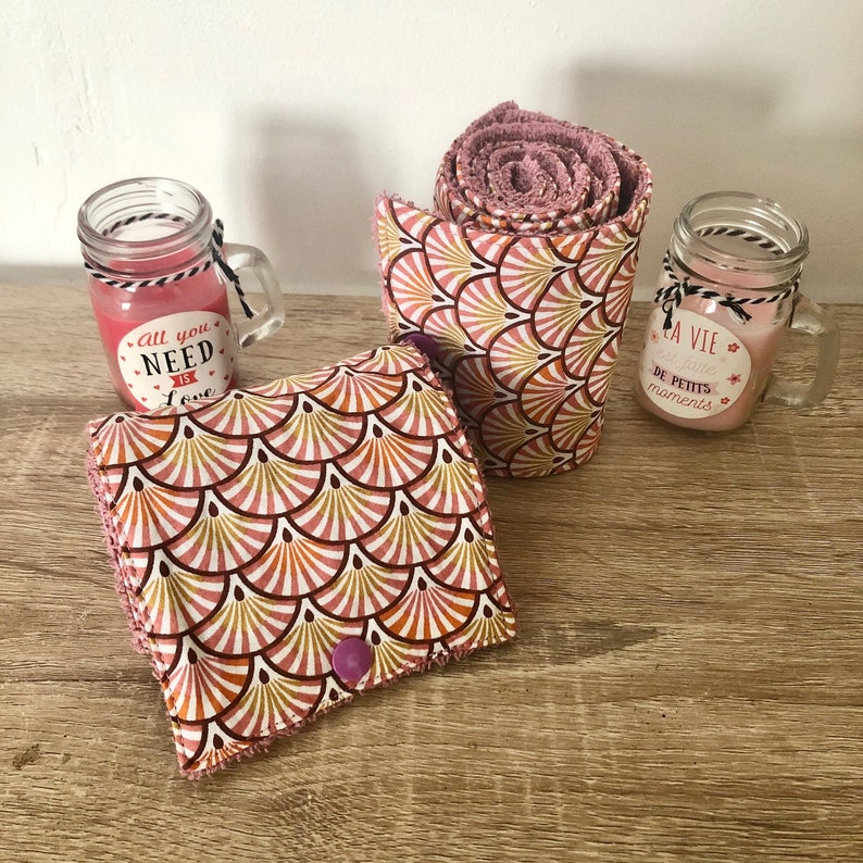 Papier toilette lavable éventail rose Etsy