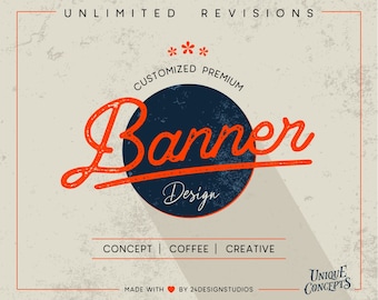 Banner, Custom Banner, Shop Banner Design, ETSY Banner, Facebook Banner, Personalized Banner, Web Banner, Product Banner, Birthday Banner