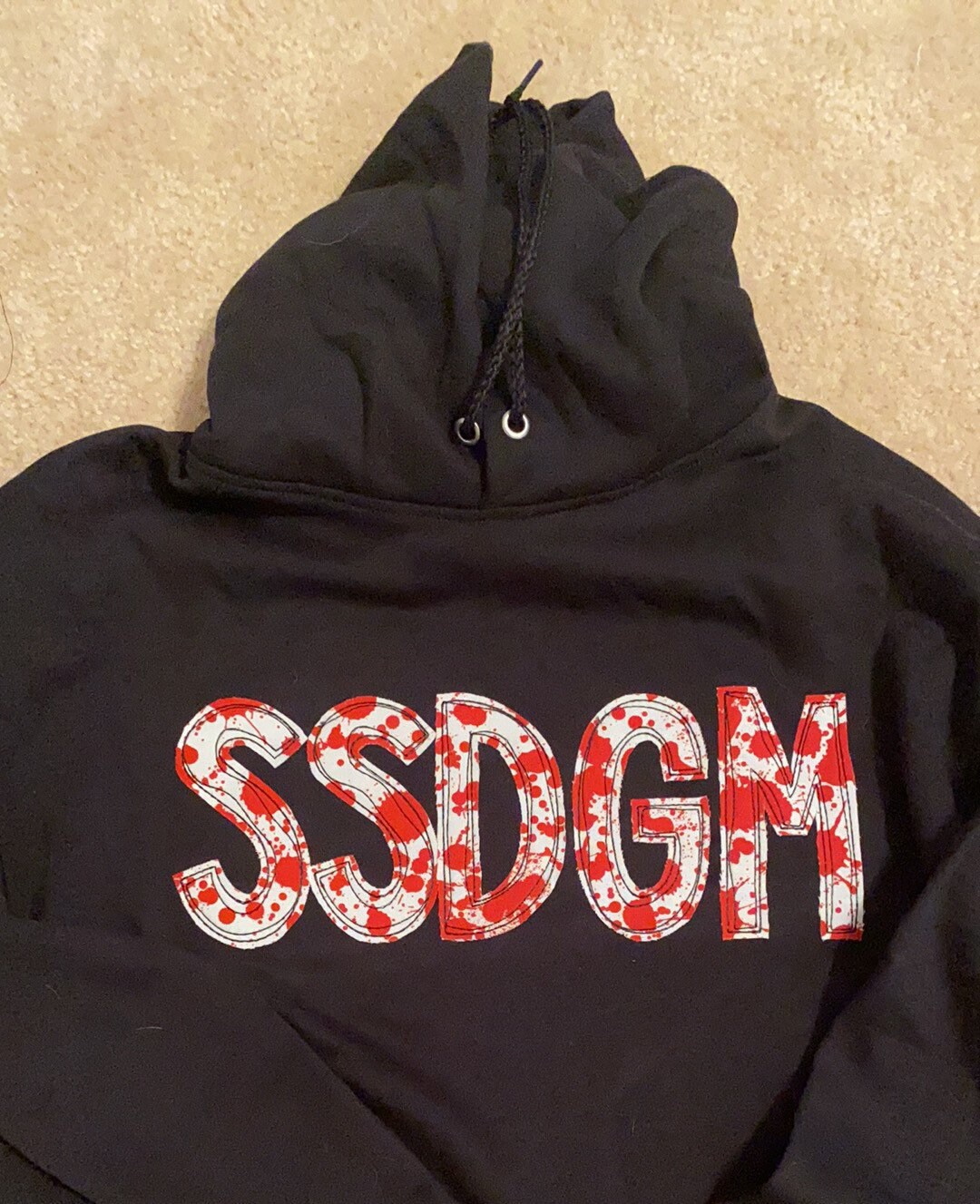 SSDGM appliqué blood spatter shirt | Etsy
