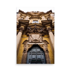 Tirage photo de Rome "Chiesa di Santa Maria Maddalena", façade de la sublime église Santa Maria Maddalena à Rome - Impression Déco Photo