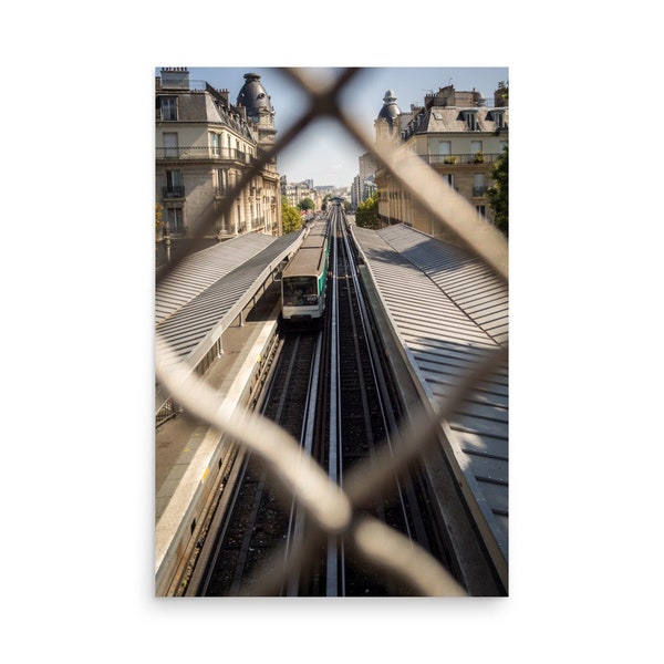 Photo print of Paris "Paris Aerial Metro", the platforms of an aerial metro station in Paris - Paris Photo Deco Print