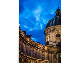 Photo print of Paris "Institut de France at Blue Hour", asymmetrical architecture of the Institut de France at Blue Hour - Deco Print