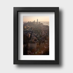 Photo print of New York &quot;Big Apple Sunset&quot;, Sunset over Manhattan from the Empire State Building - Wall Art Print