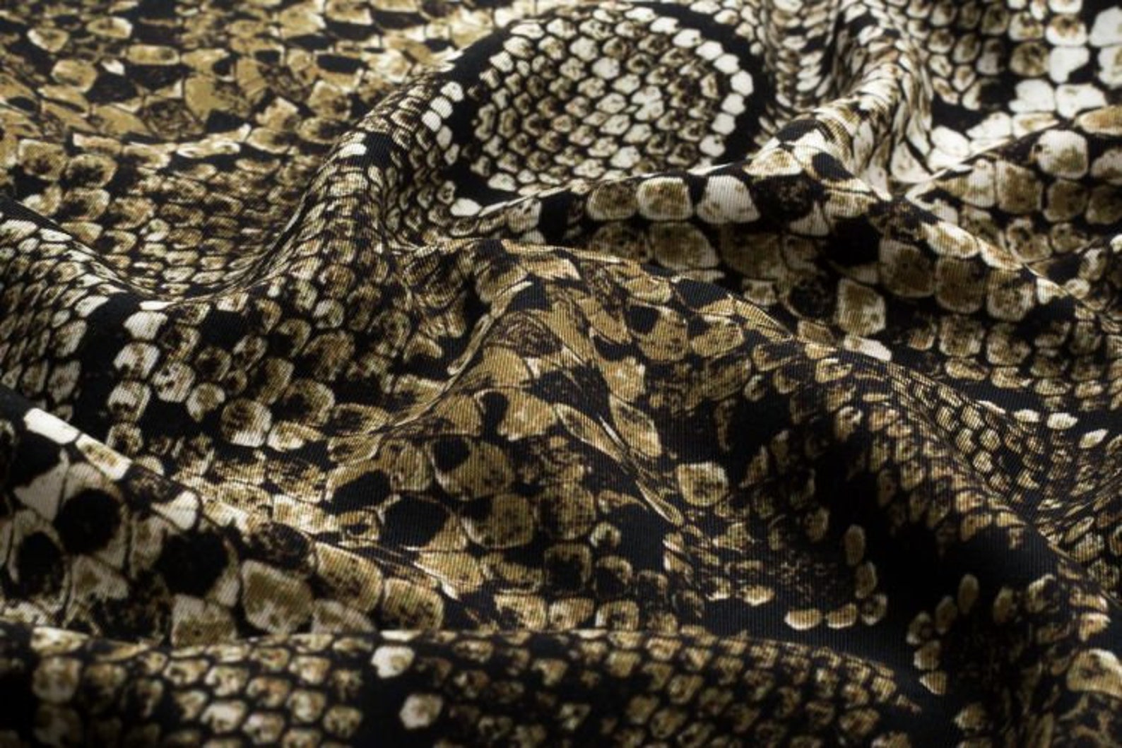 Snake skin print fabric by the yard exotic animal print cotton | Etsy