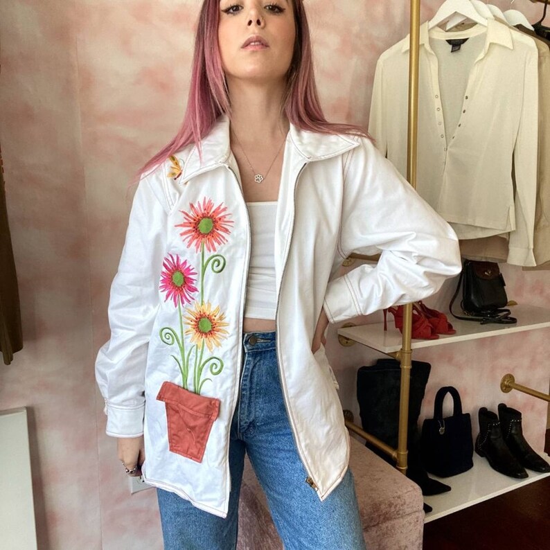 Vintage Bob Mackie Flower Pot Wearable Art Jacket