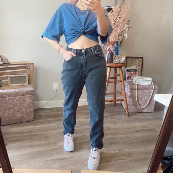 Lee Vintage Jeans Charcoal Gray Mid Rise Jeans