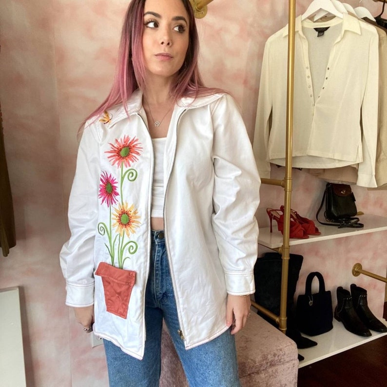 Vintage Bob Mackie Flower Pot Wearable Art Jacket