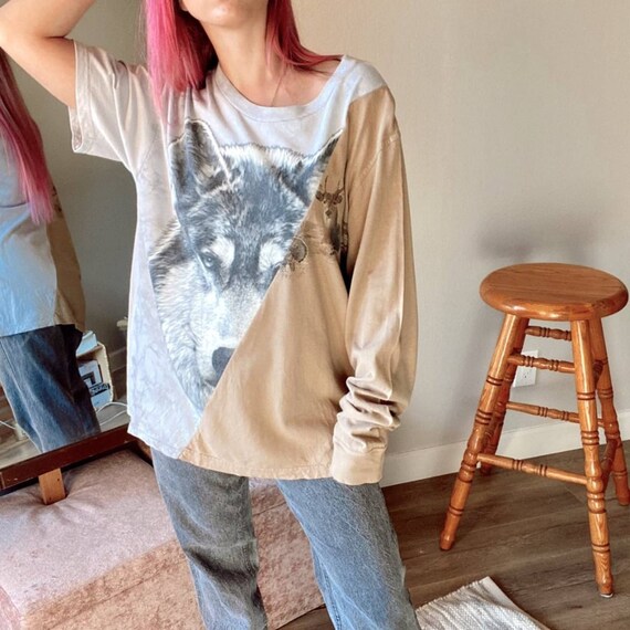 Custom Wolf Split Short/Longsleeve T-Shirt