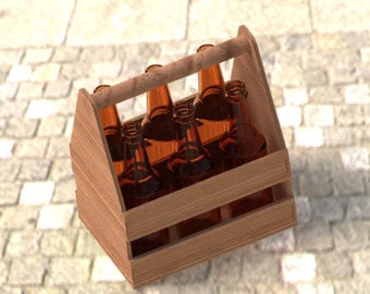 Beer Caddy Laser CNC vector cut files DXF SVG