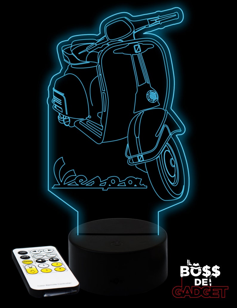 Lampada Led 3d Vespa Piaggio In Plexiglass Lamps Gift Idea Image 0