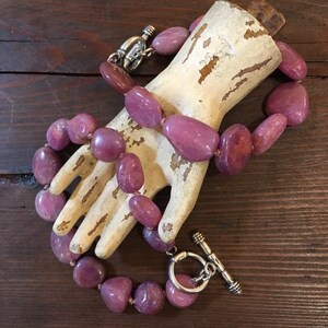 Natural Organic Irregular Shape Rubies 10-18mm Pollished Stones 7 1/2&quot; Bracelet July Birthstone 40th Anniversary