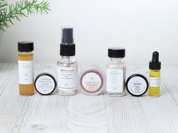 Natural Face Care Samples Set Natural Skin Care Skin Care Etsy