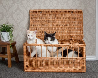 Wicker Pet Carrier Basket