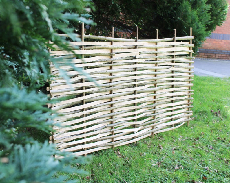 Split Hazel Wood Fence Panel Hurdle Etsy UK