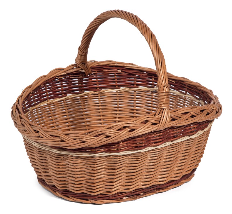 Wicker Carry Basket Baker Etsy
