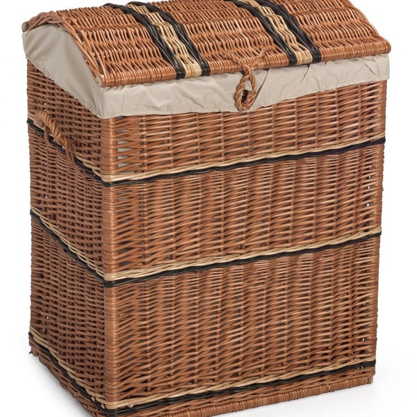 Wicker Laundry Basket Lined