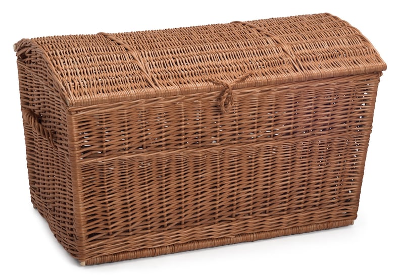 Wicker Chest Storage Basket Etsy