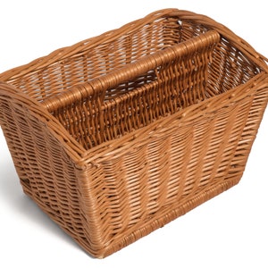 Wicker Magazine Basket Rack Cottage - Etsy