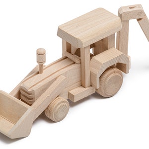 Wooden Bulldozer Digger Construction Tractor