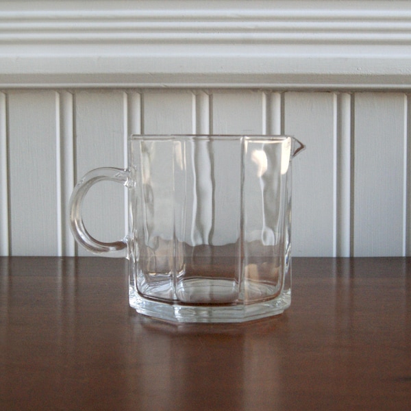Vintage Glass Creamer, Arcoroc Octime, Made in France