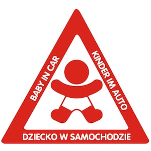 Naklejka Dziecko w samochodzie