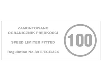 Adhesivo para limitador de velocidad