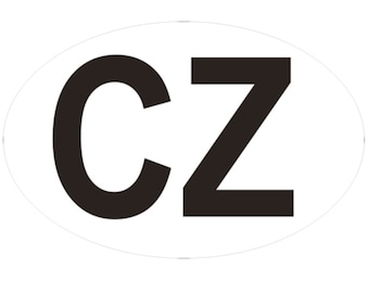 Pegatina de la República Checa (CZ)