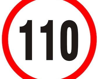 Pegatina de límite de velocidad - Límite de velocidad en km