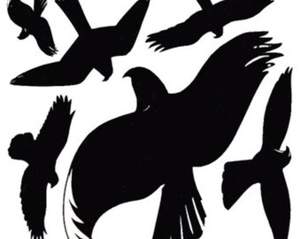 Pegatina para ventanas y puertas de cristal - Advertencia pájaros.